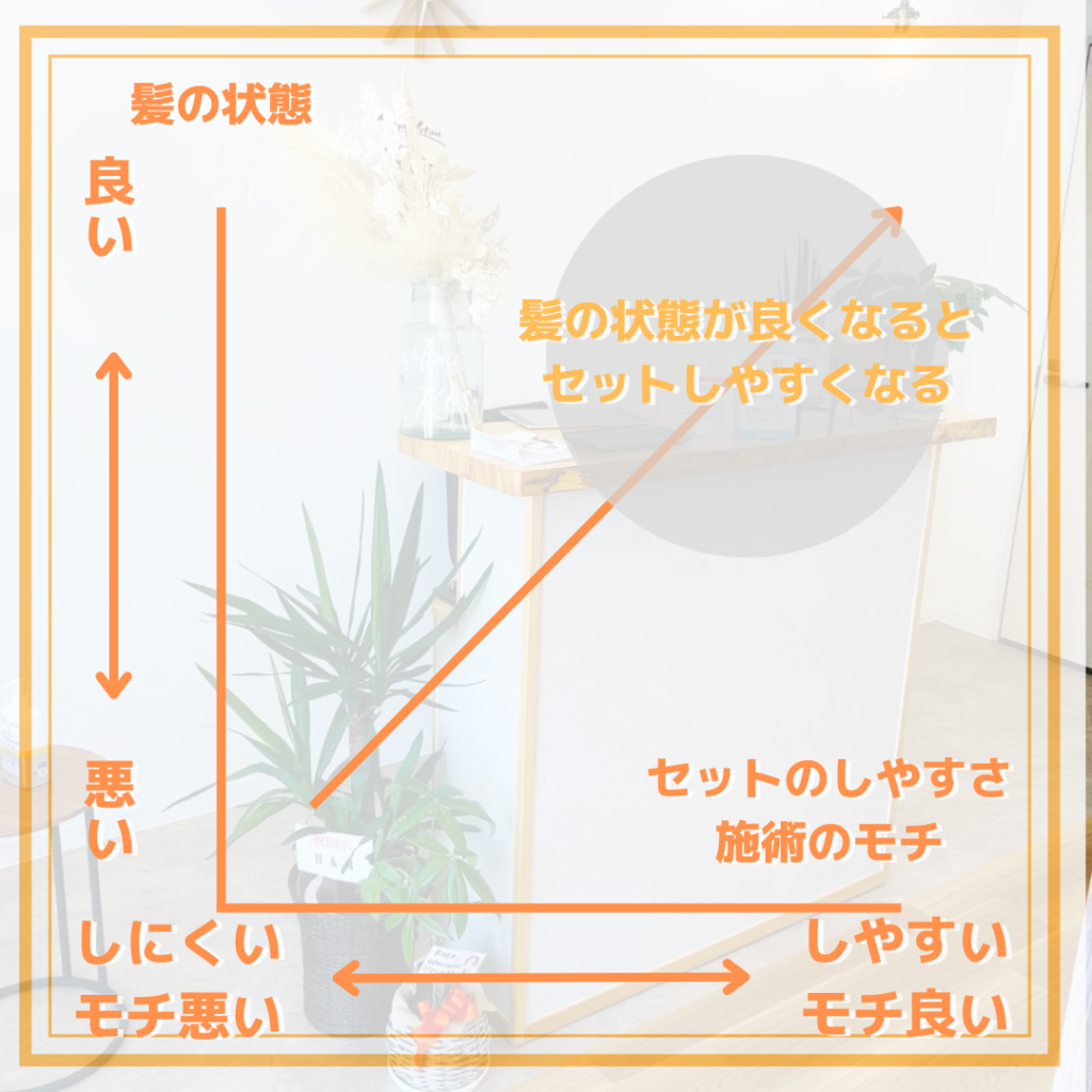 髪の状態とセットのしやすさの関係